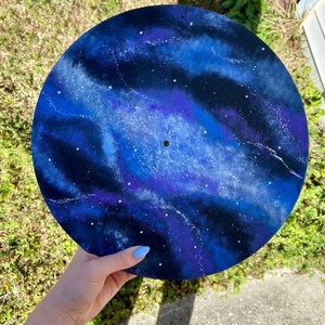 Galaxy Vinyl Record Painting